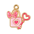 Charm Candado y llave rosa