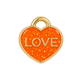 Charm Corazón Love Naranja