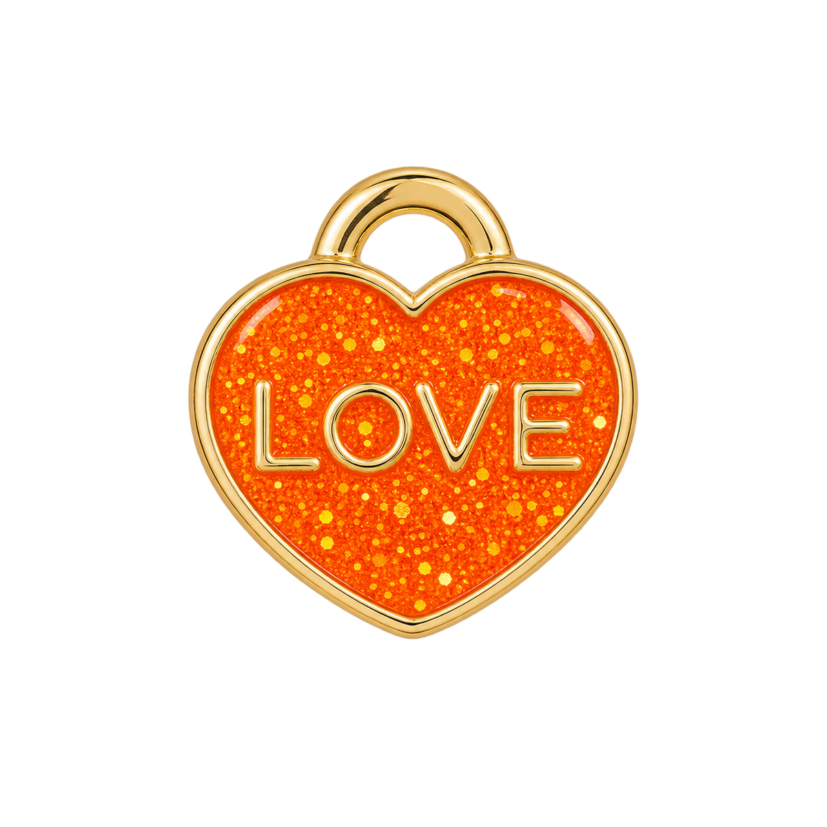 Charm Corazón Love Naranja