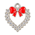 Charm Corazón Plateado con Lazo