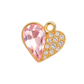 Charm Corazón Rosado y Perlas